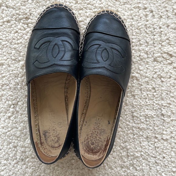 CHANEL Espadrilles Black Leather - Picture 4 of 5